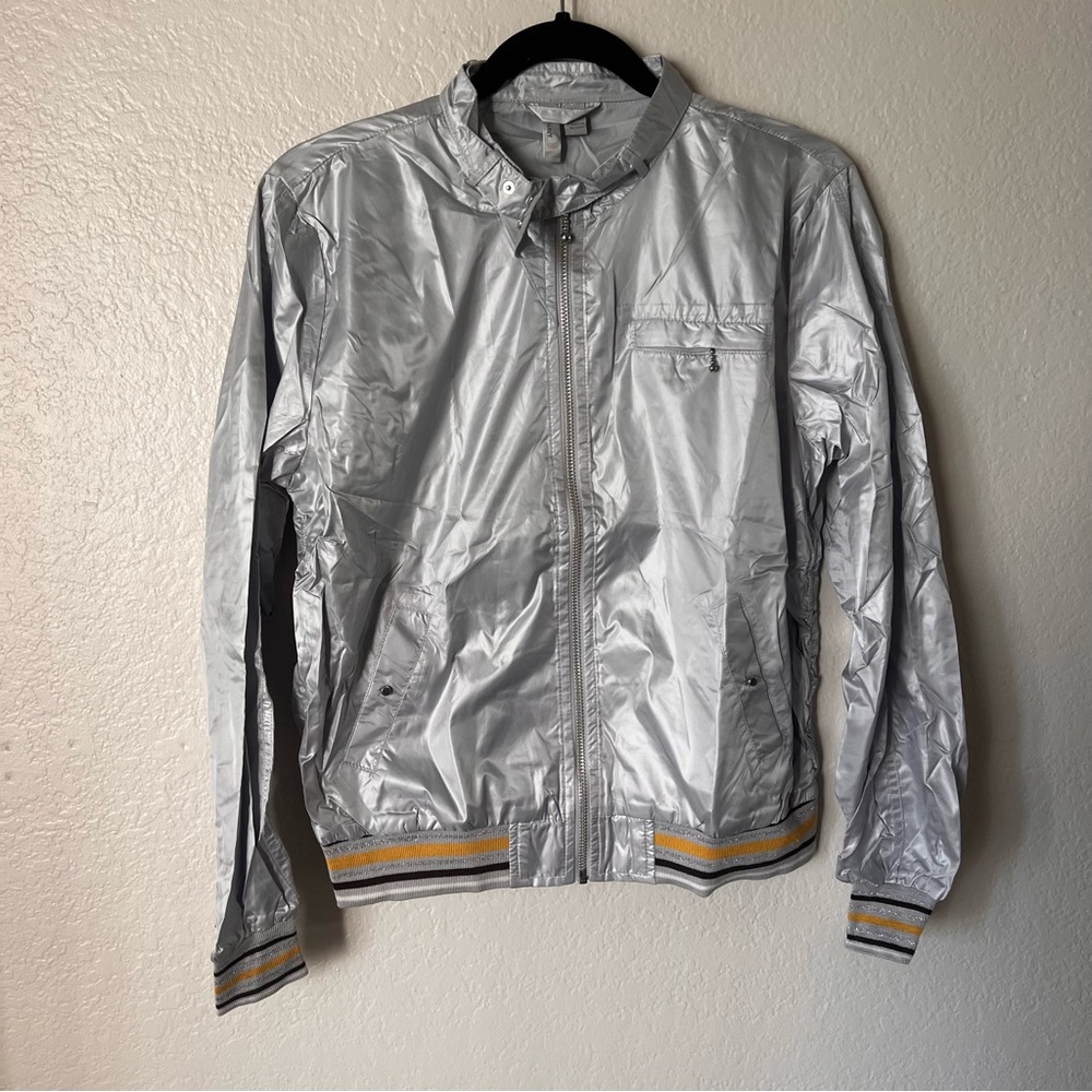 Chrome Silver Old Navy Sport Jacket Medium